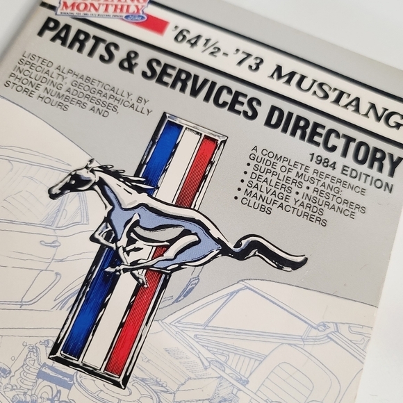 Vintage 64 1/2 - 73 Ford Mustang Parts & Services Directory Book - Picture 5 of 8